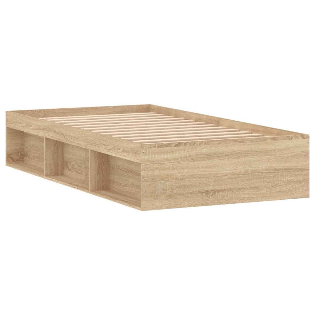 Bed Frame without Mattress Sonoma Oak 90x190 cm Single