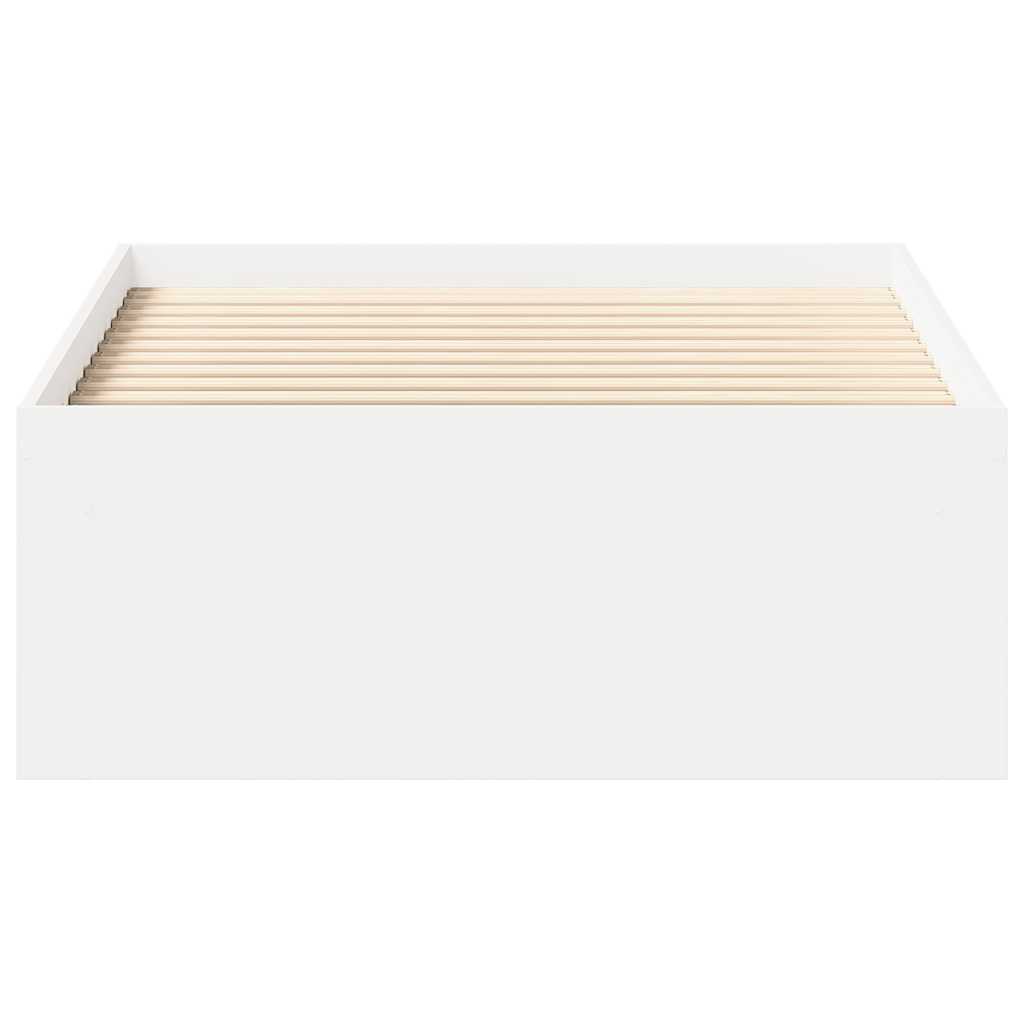 Bed Frame without Mattress White 75x190 cm Small Single Small Single