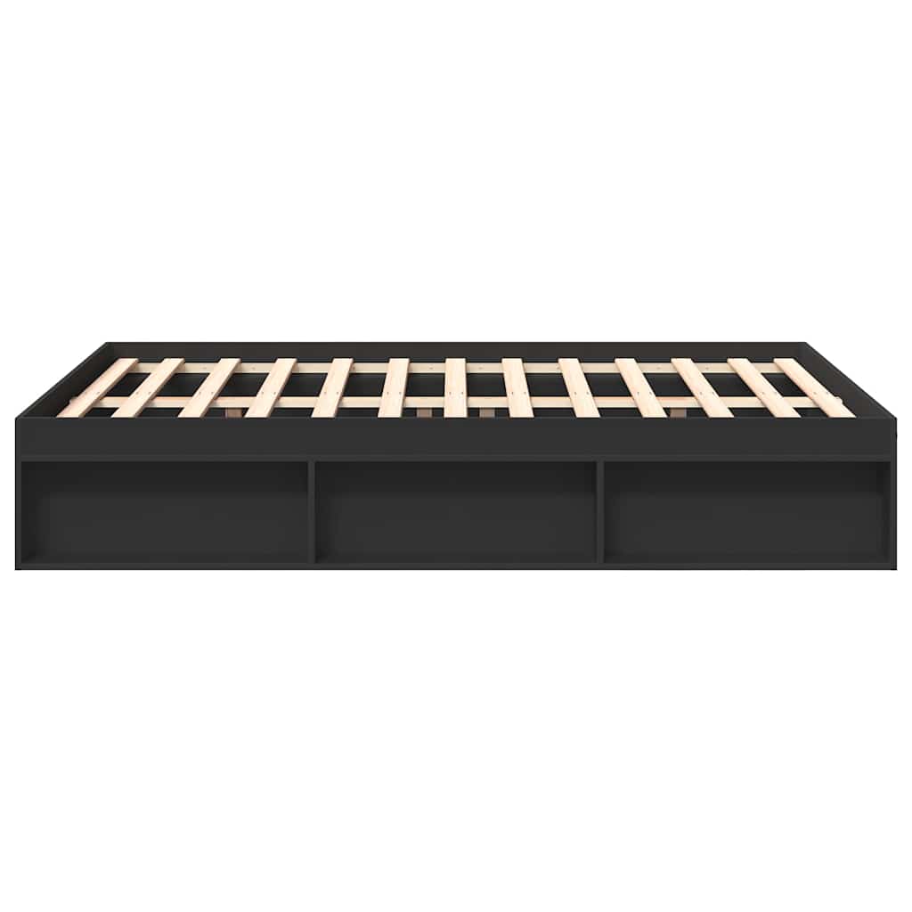 Bed Frame without Mattress Black 120x200 cm