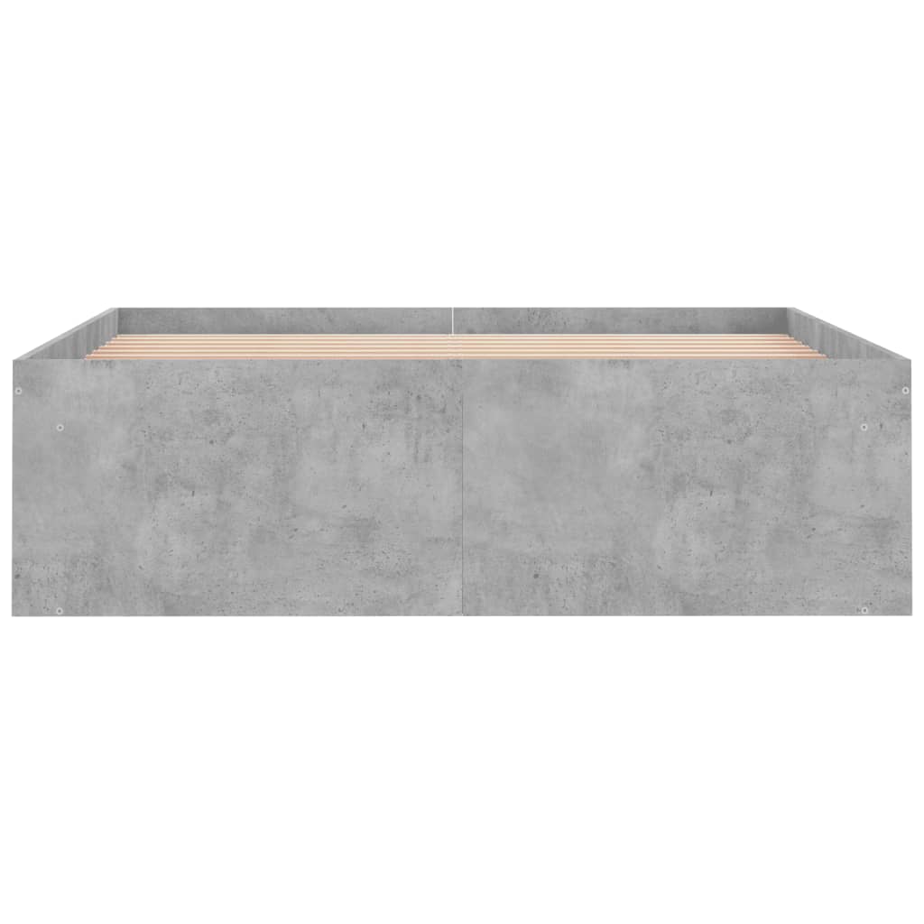 Bed Frame without Mattress Concrete Grey 120x200 cm