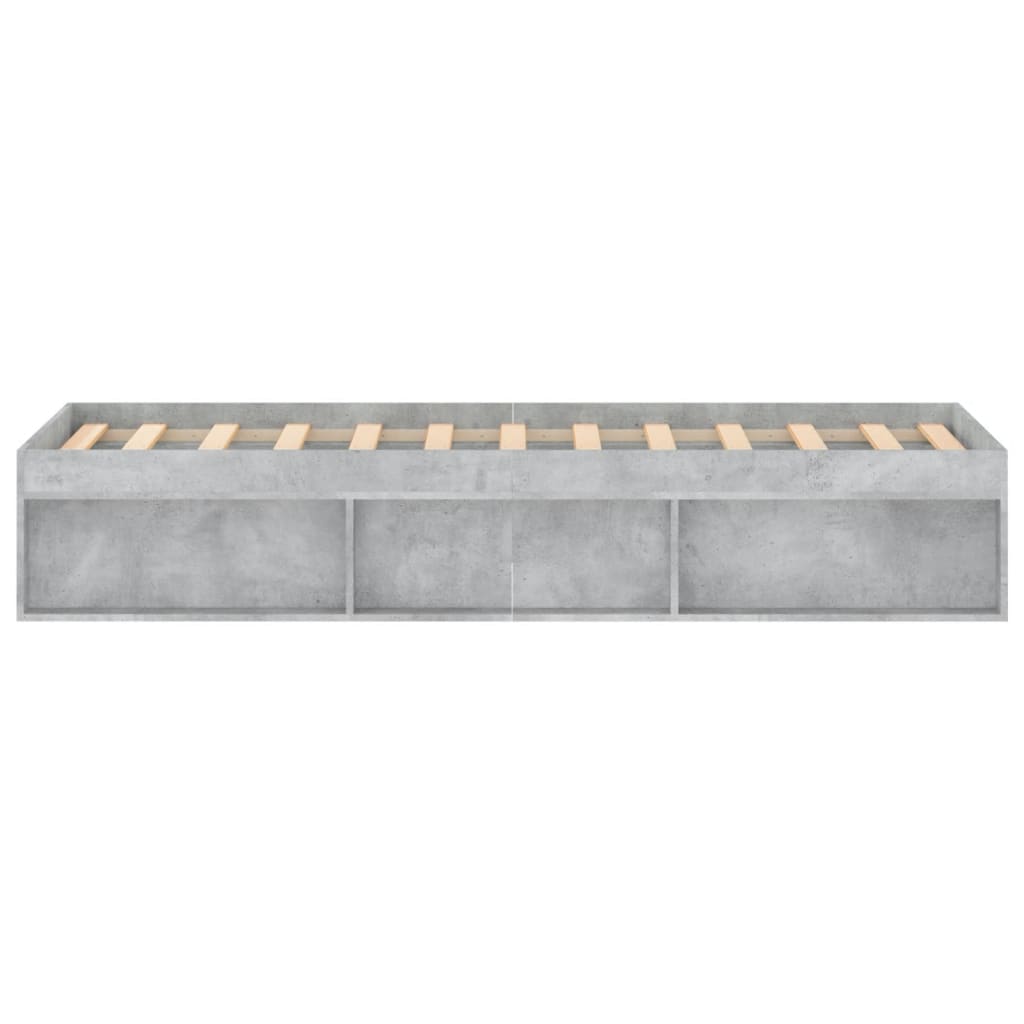 Bed Frame without Mattress Concrete Grey 120x200 cm