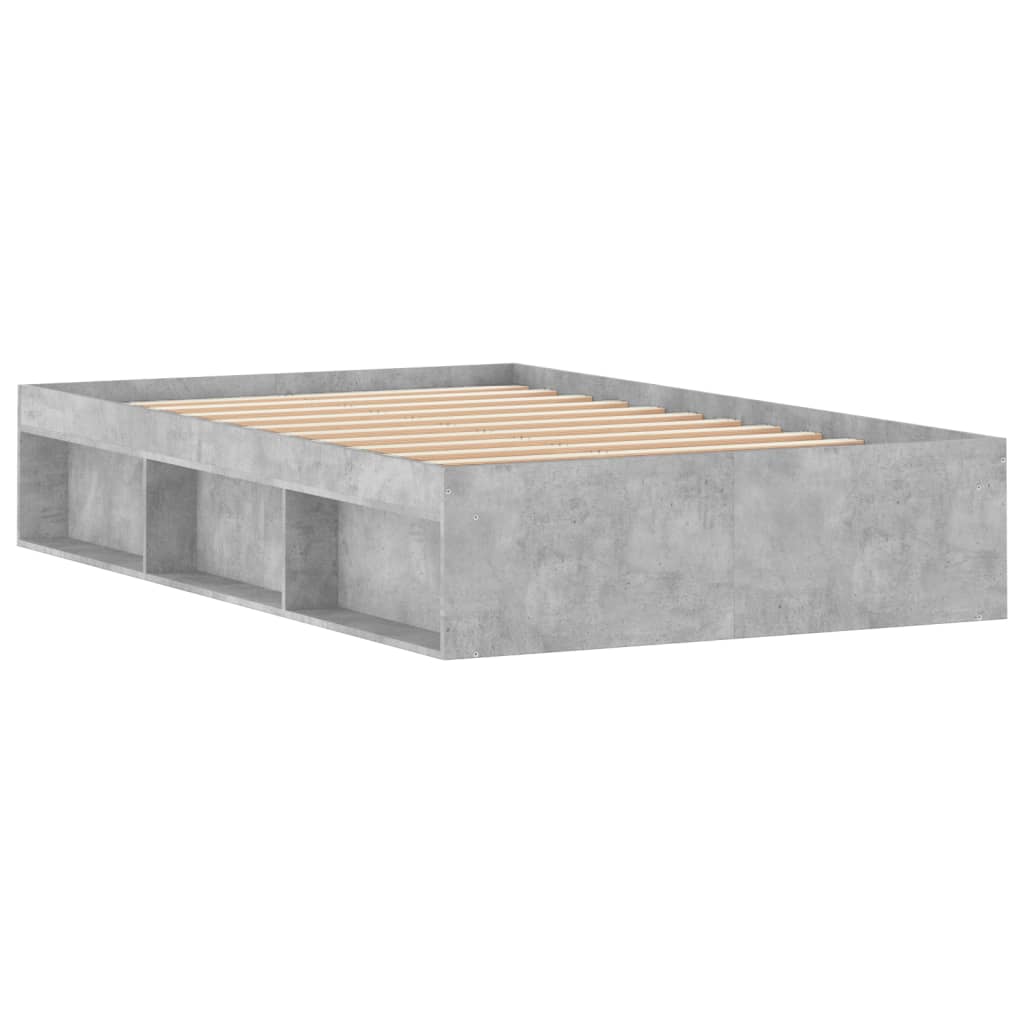 Bed Frame without Mattress Concrete Grey 120x200 cm