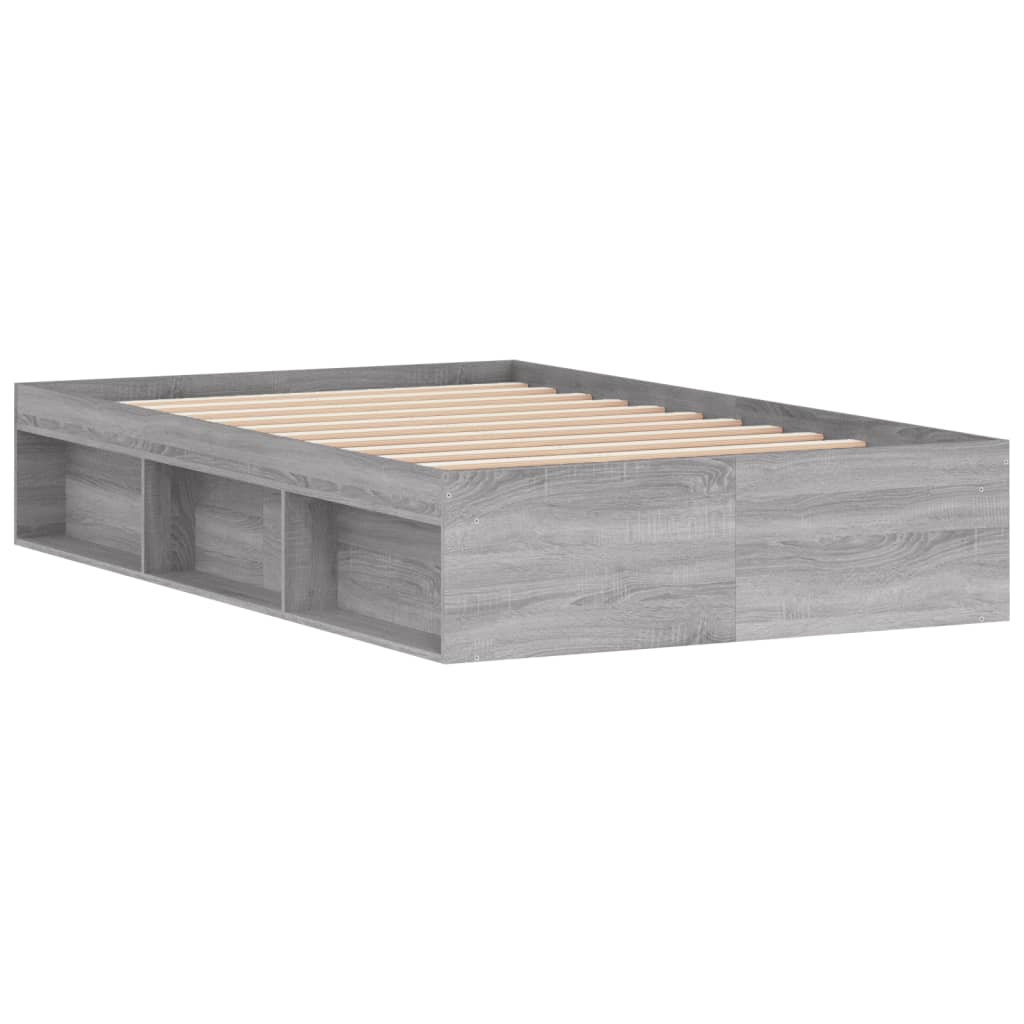 Bed Frame without Mattress Grey Sonoma 120x200 cm