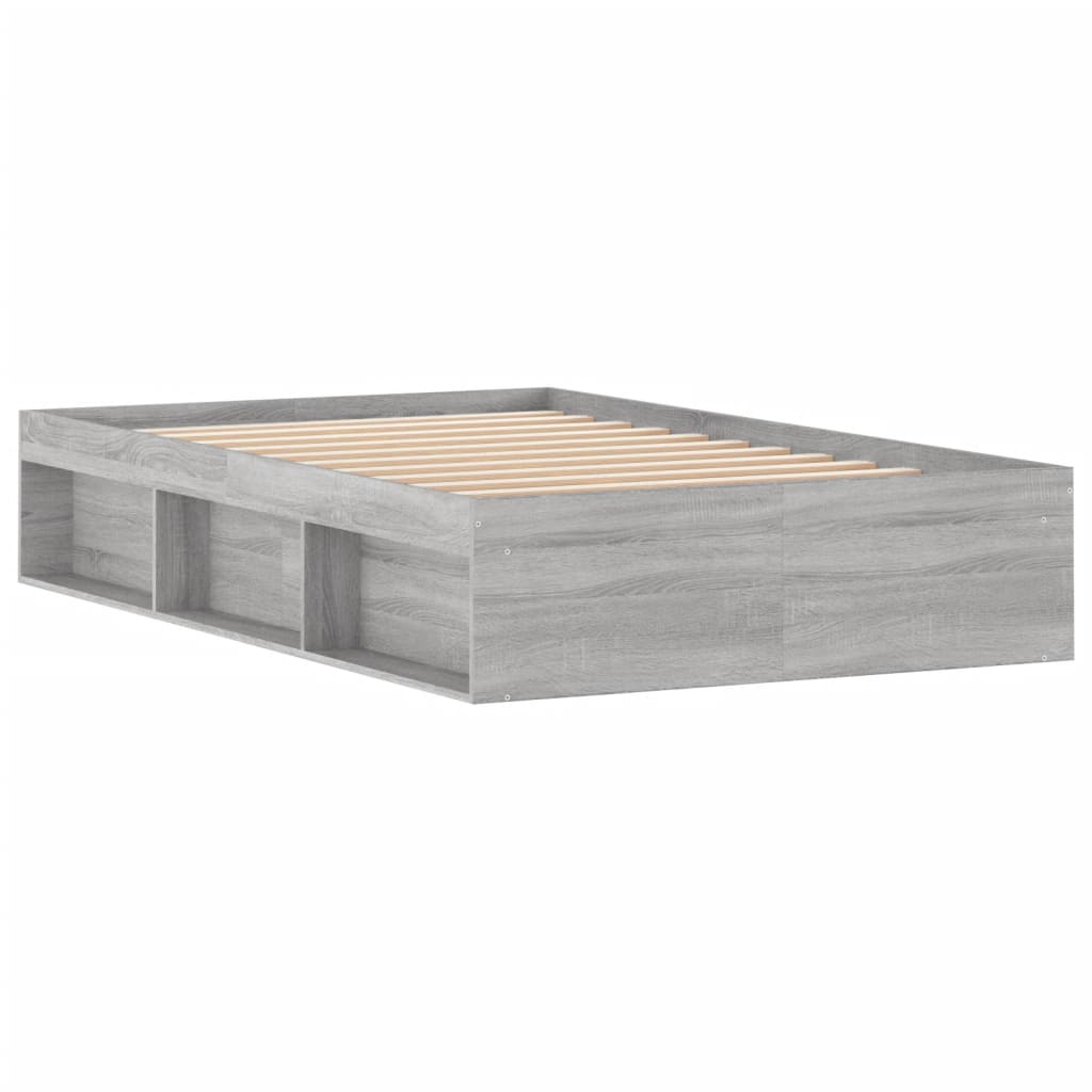 Bed Frame without Mattress Grey Sonoma 120x200 cm