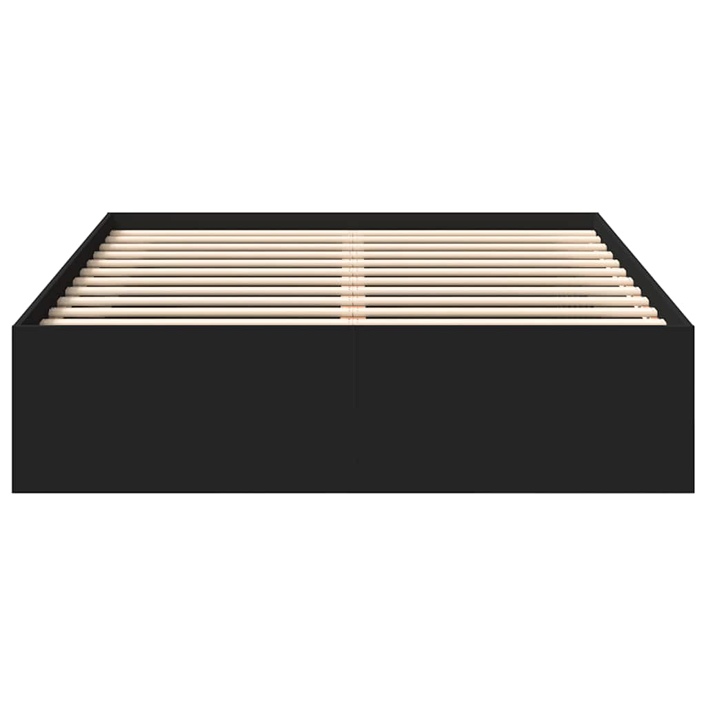 Bed Frame without Mattress Black 140x200 cm