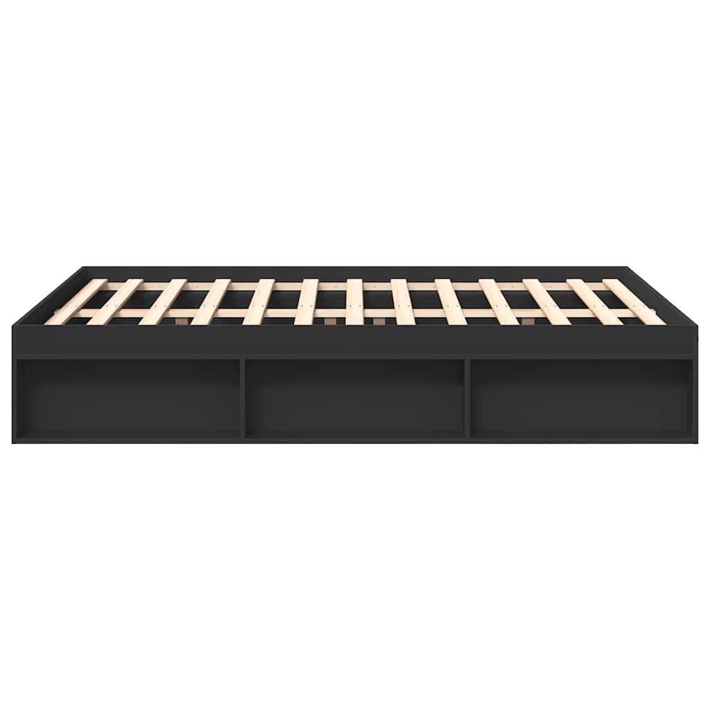 Bed Frame without Mattress Black 140x200 cm
