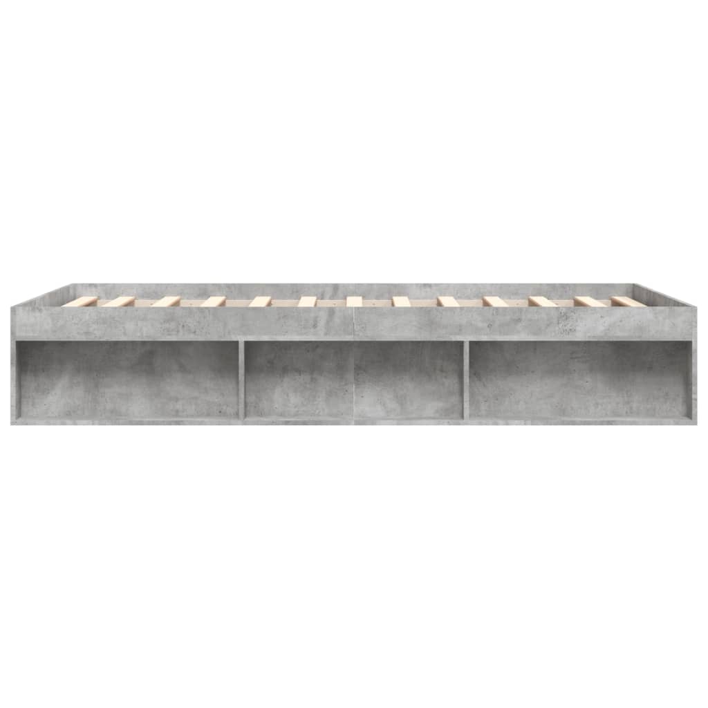 Bed Frame without Mattress Concrete Grey 140x200 cm