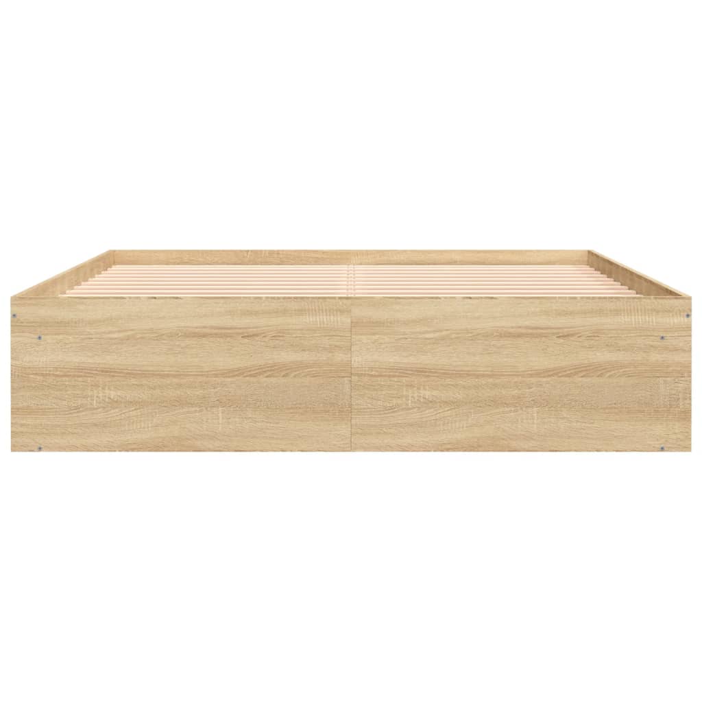Bed Frame without Mattress Sonoma Oak 160x200 cm