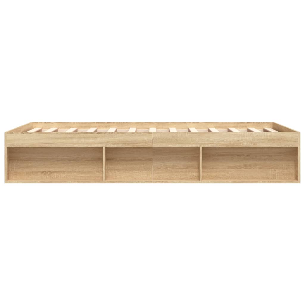 Bed Frame without Mattress Sonoma Oak 160x200 cm