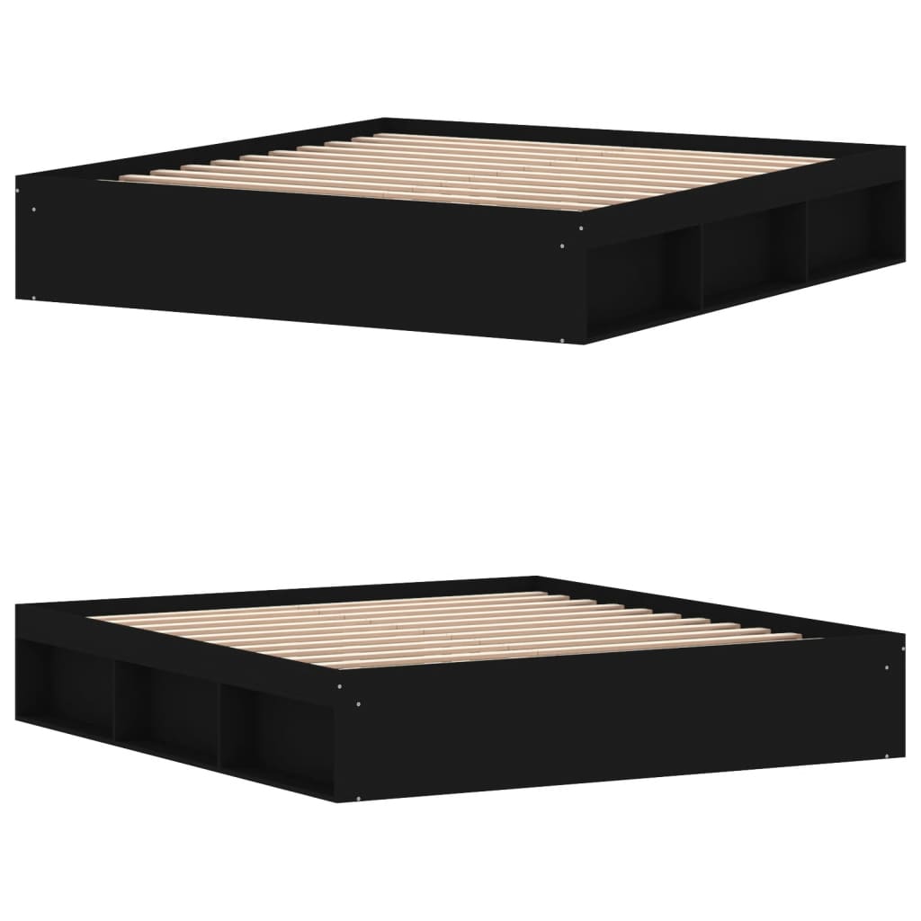 Bed Frame without Mattress Black 180x200 cm Super King Super King Size