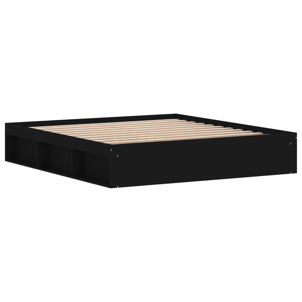 Bed Frame without Mattress Black 180x200 cm Super King Super King Size