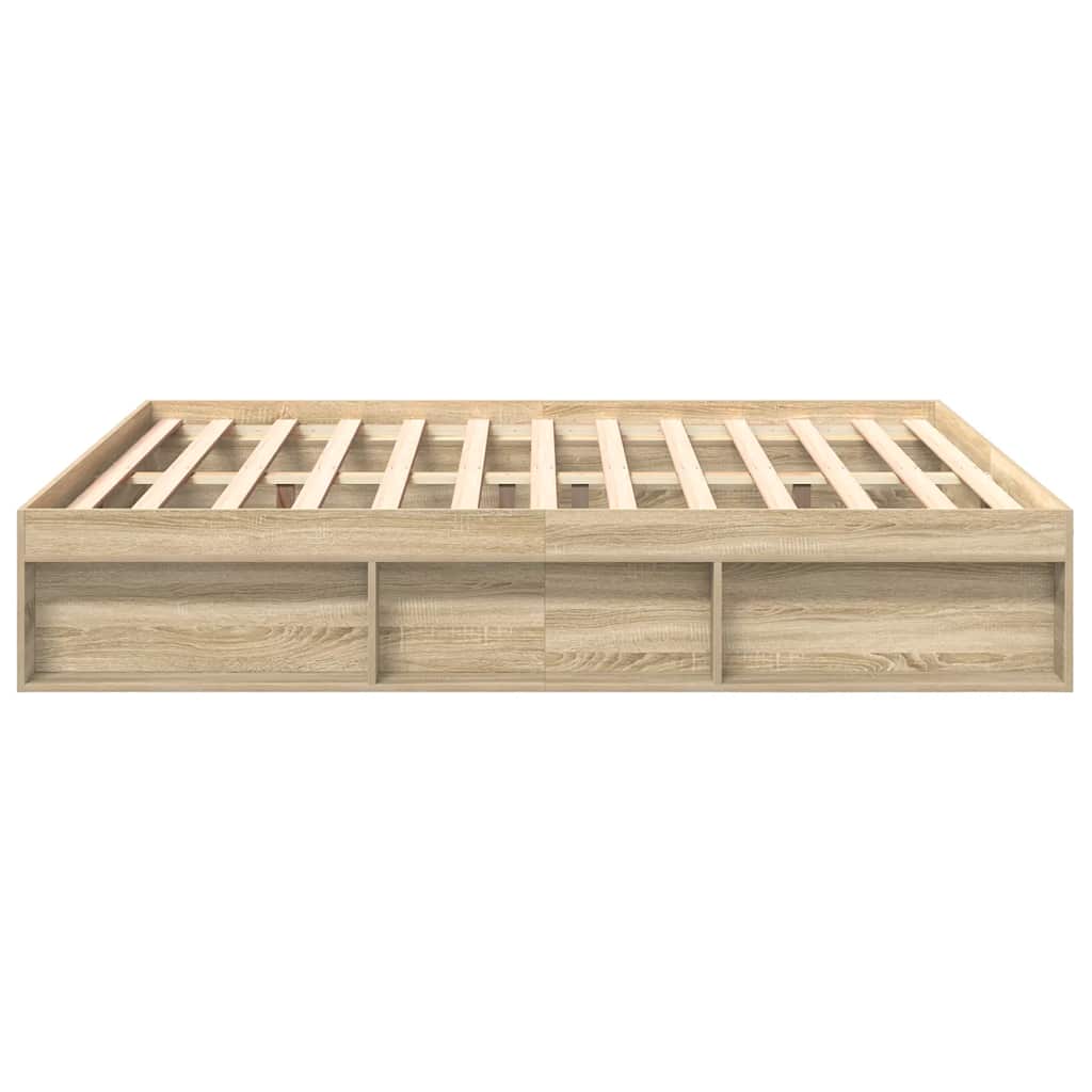 Bed Frame without Mattress Sonoma Oak 200x200 cm