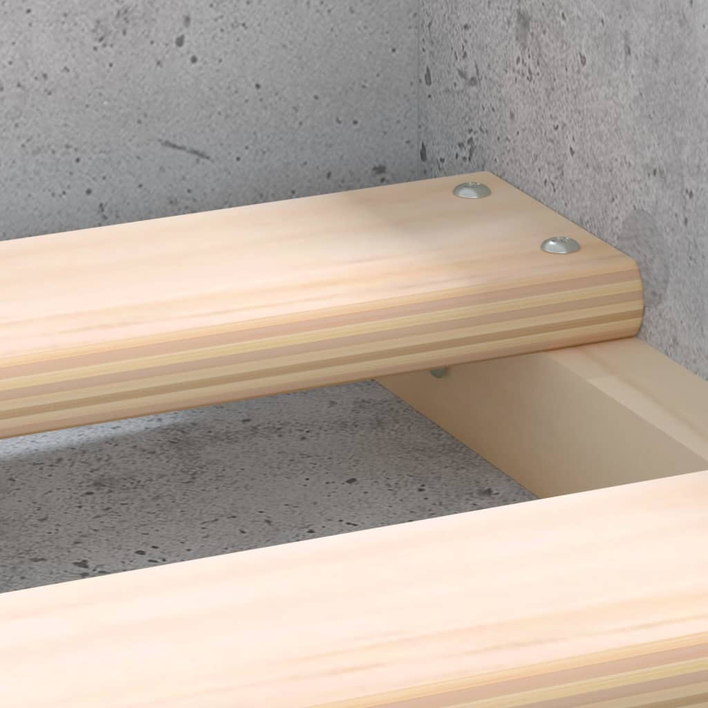 Bed Frame without Mattress Concrete Grey 200x200 cm