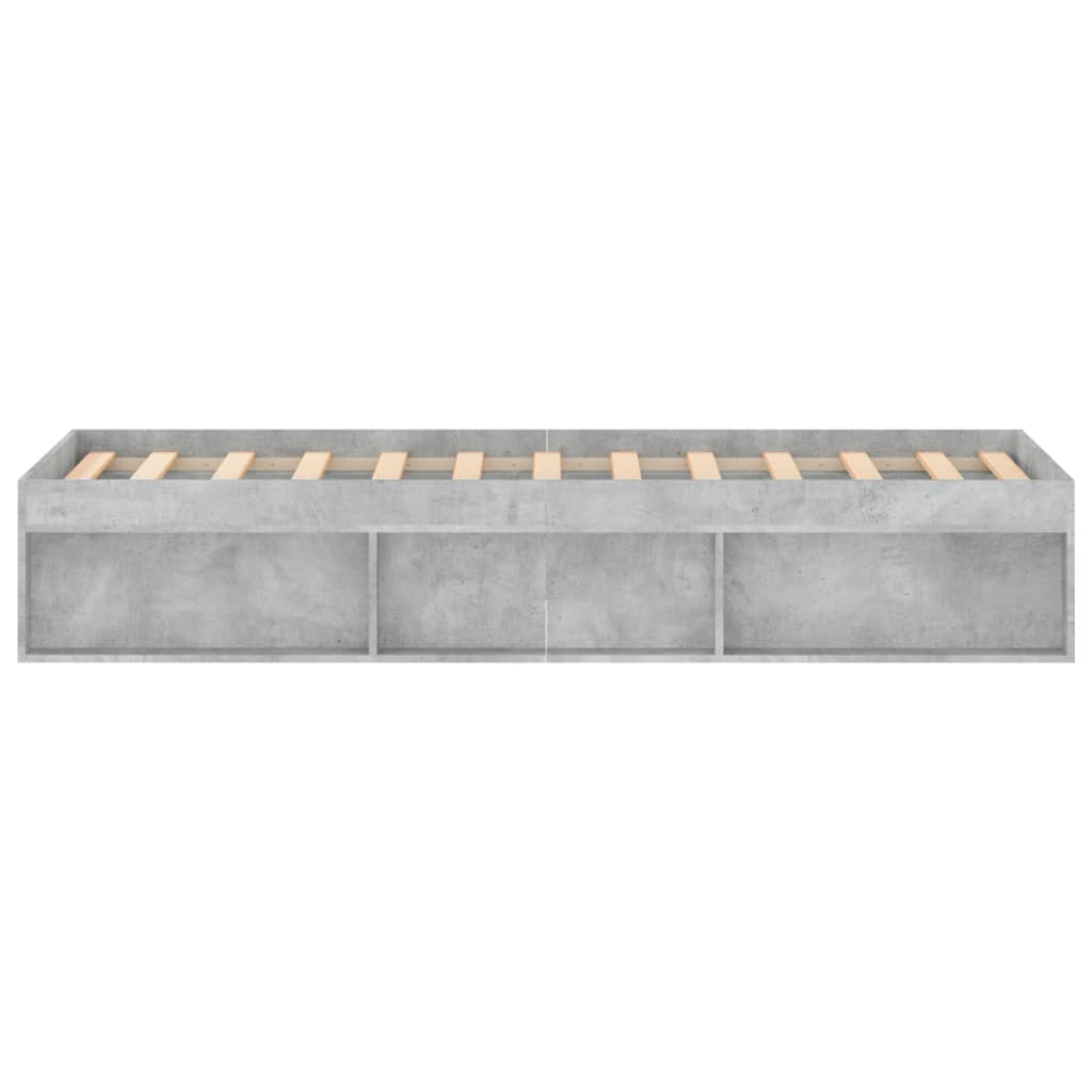 Bed Frame without Mattress Concrete Grey 120x190 cm Small Double Small Double