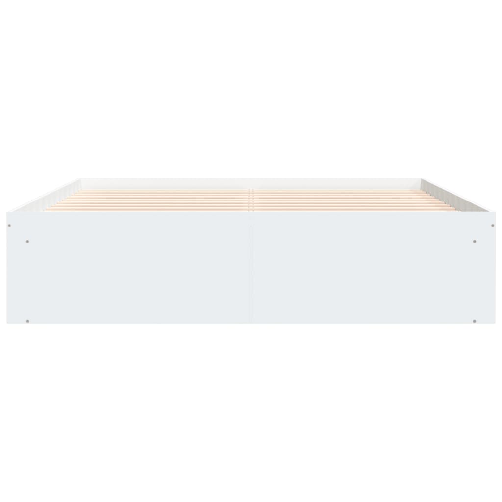 Bed Frame without Mattress White 140x190 cm