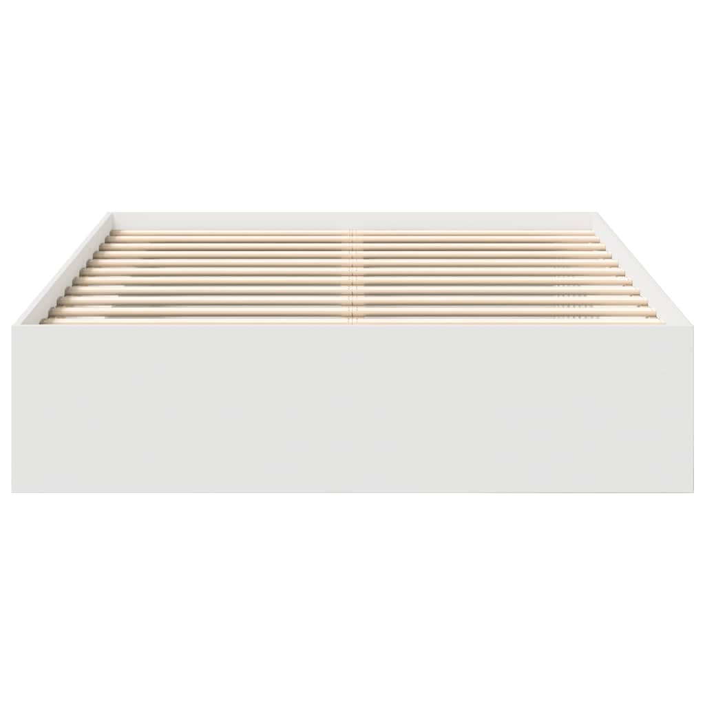 Bed Frame without Mattress White 135x190 cm Double Double