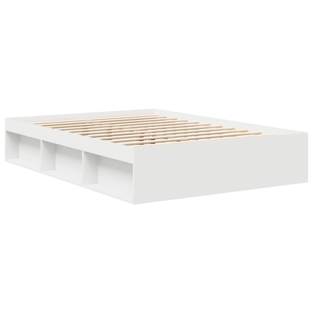 Bed Frame without Mattress White 135x190 cm Double Double
