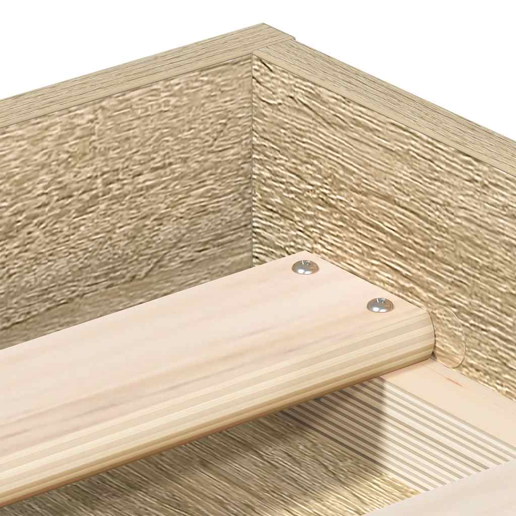 Bed Frame without Mattress Sonoma Oak 135x190 cm Double Double
