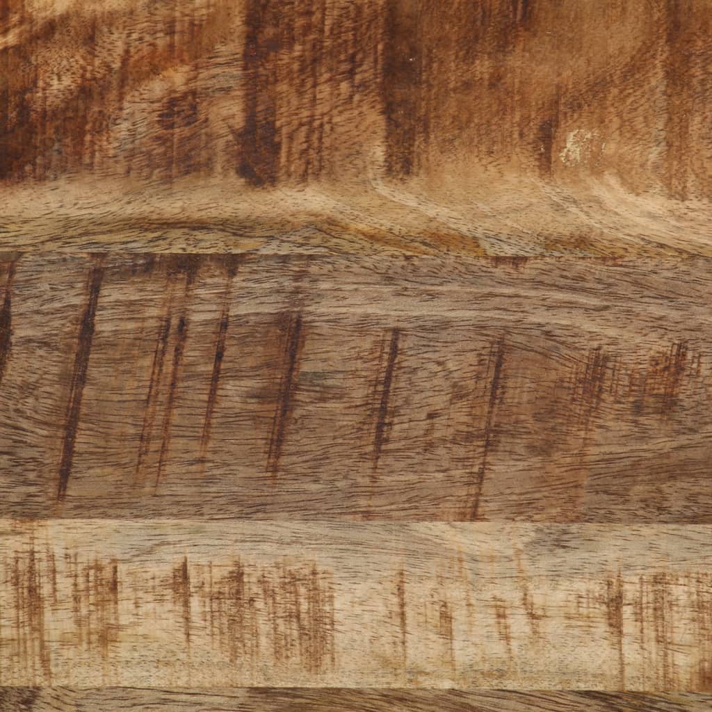 Nesting Coffee Tables 3 pcs Solid Rough Mango Wood and Iron