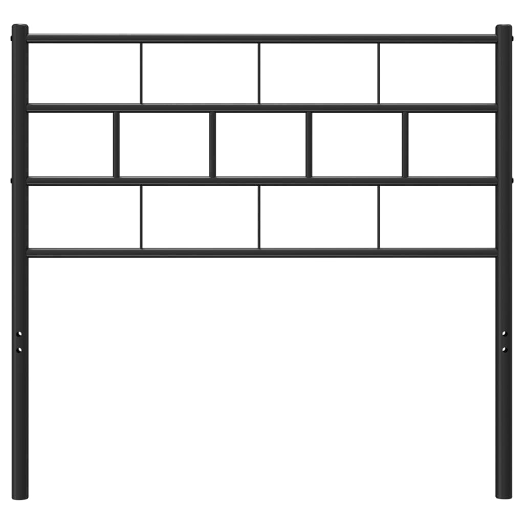 Metal Headboard Black 80 cm
