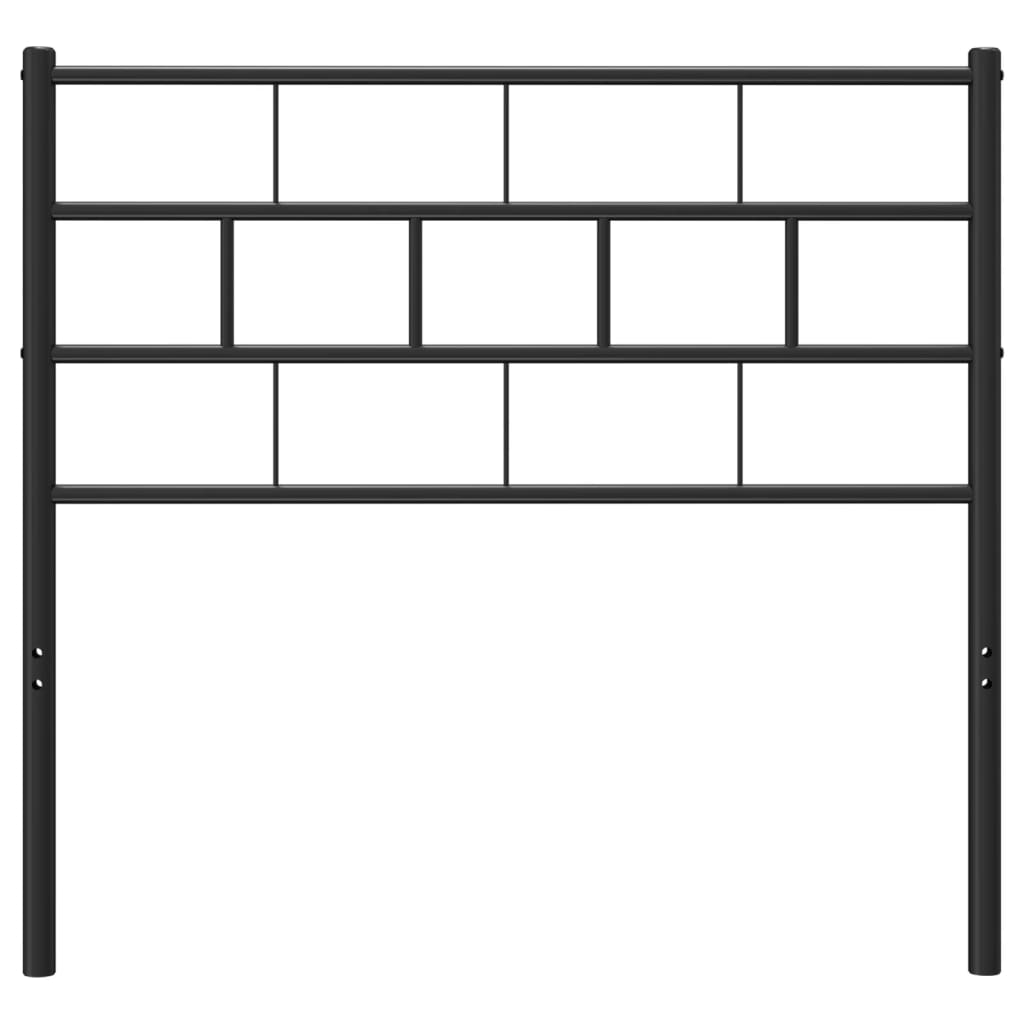 Metal Headboard Black 100 cm