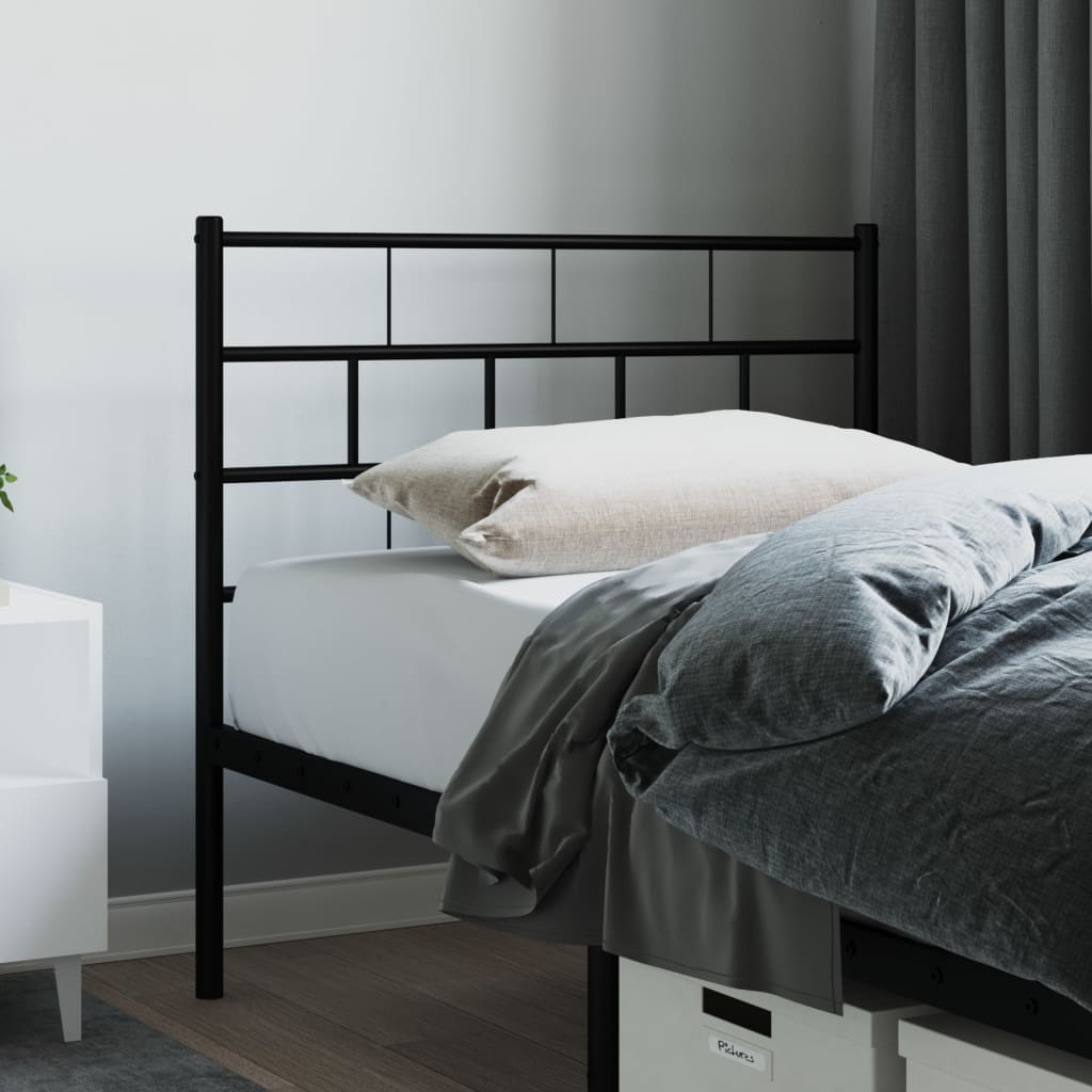 Metal Headboard Black 100 cm