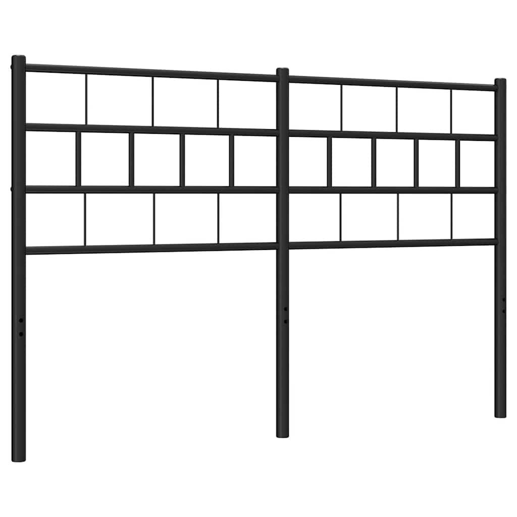 Metal Headboard Black 150 cm