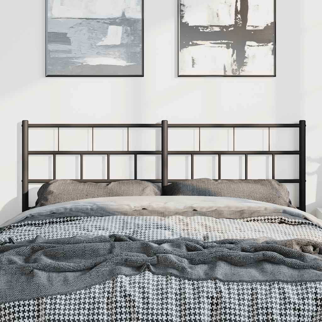 Metal Headboard Black 150 cm