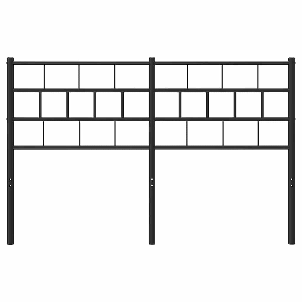 Metal Headboard Black 150 cm