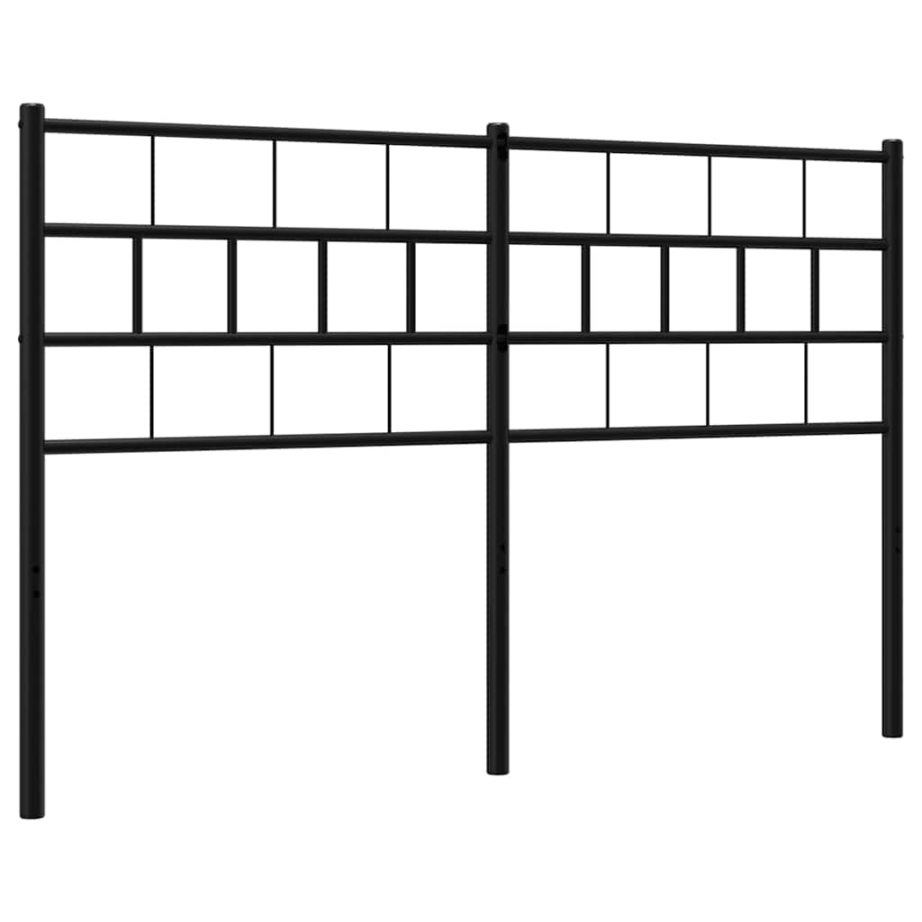 Metal Headboard Black 150 cm