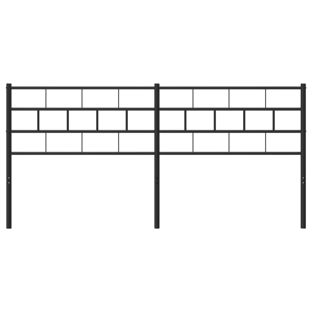 Metal Headboard Black 193 cm