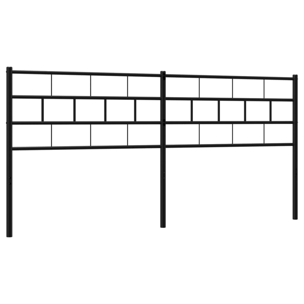 Metal Headboard Black 193 cm
