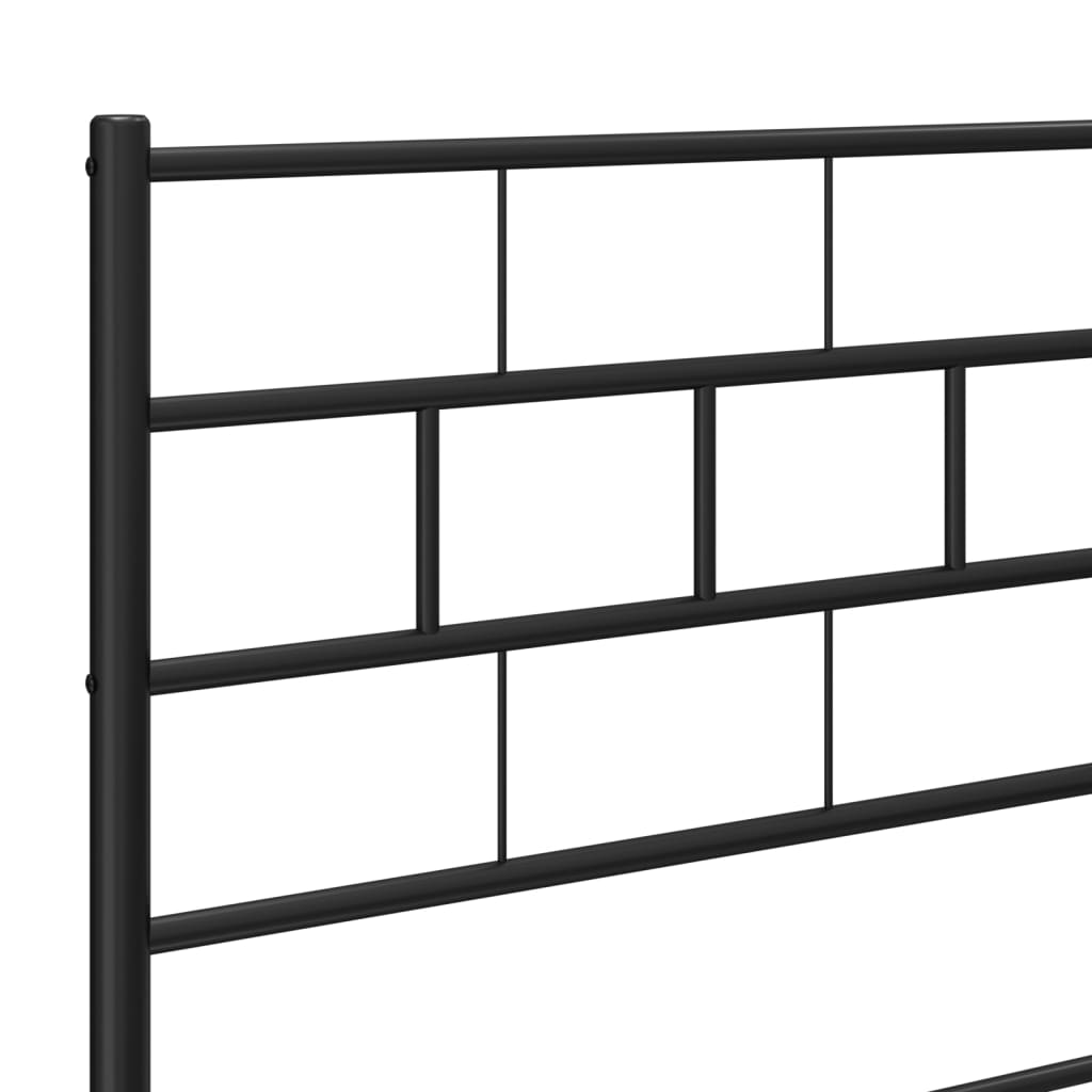 Metal Headboard Black 193 cm