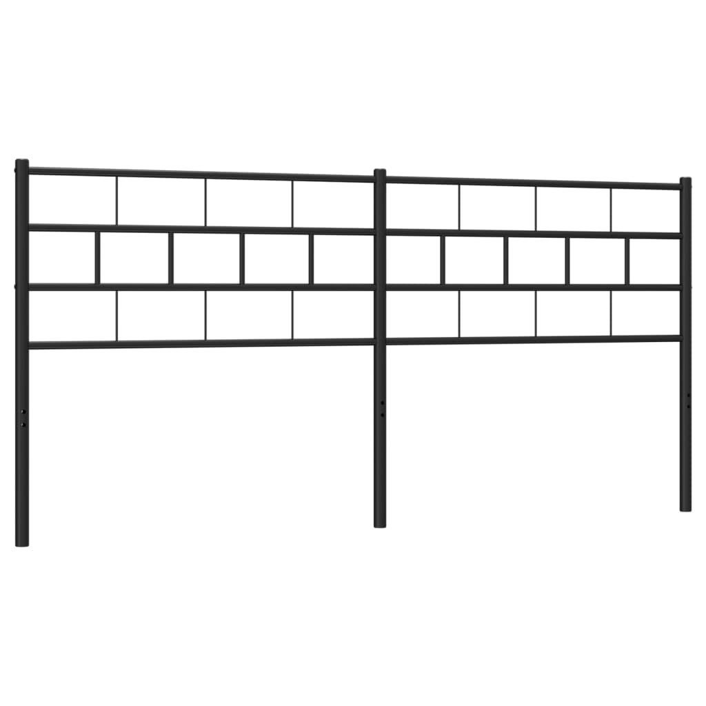 Metal Headboard Black 200 cm