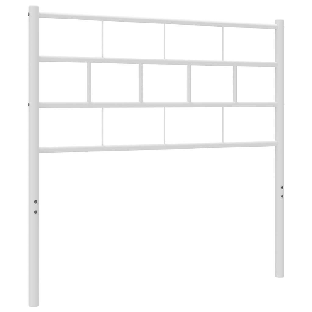 Metal Headboard White 80 cm
