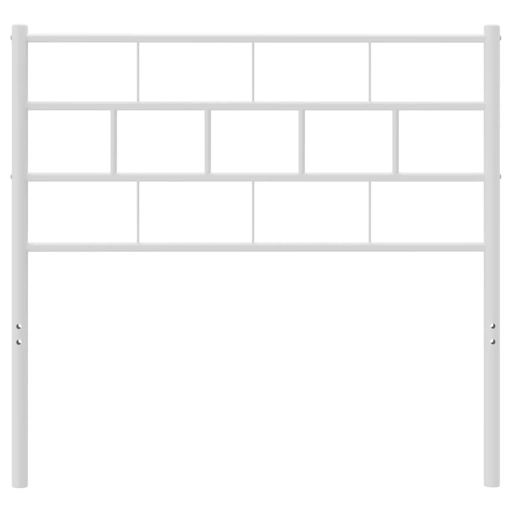 Metal Headboard White 100 cm