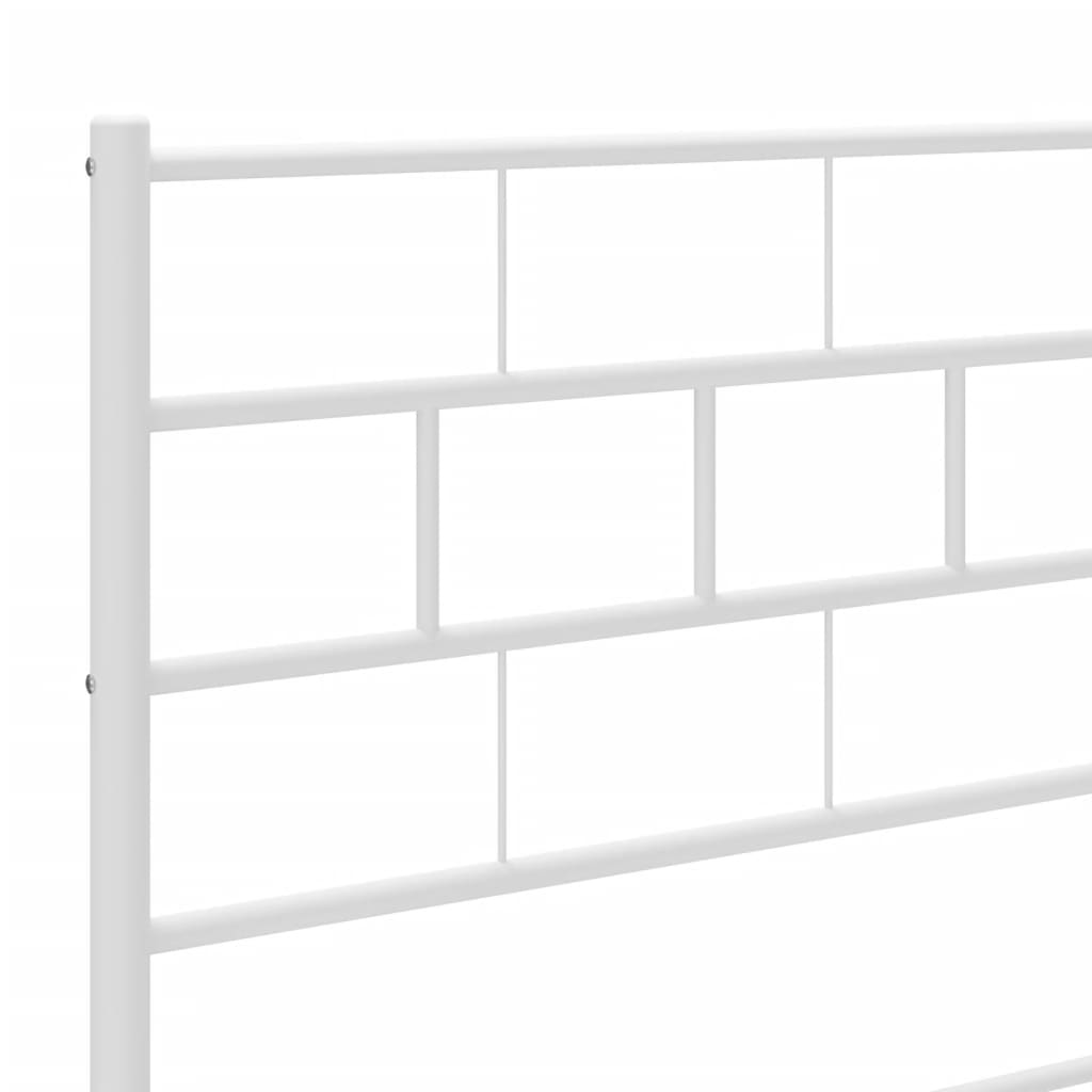 Metal Headboard White 100 cm