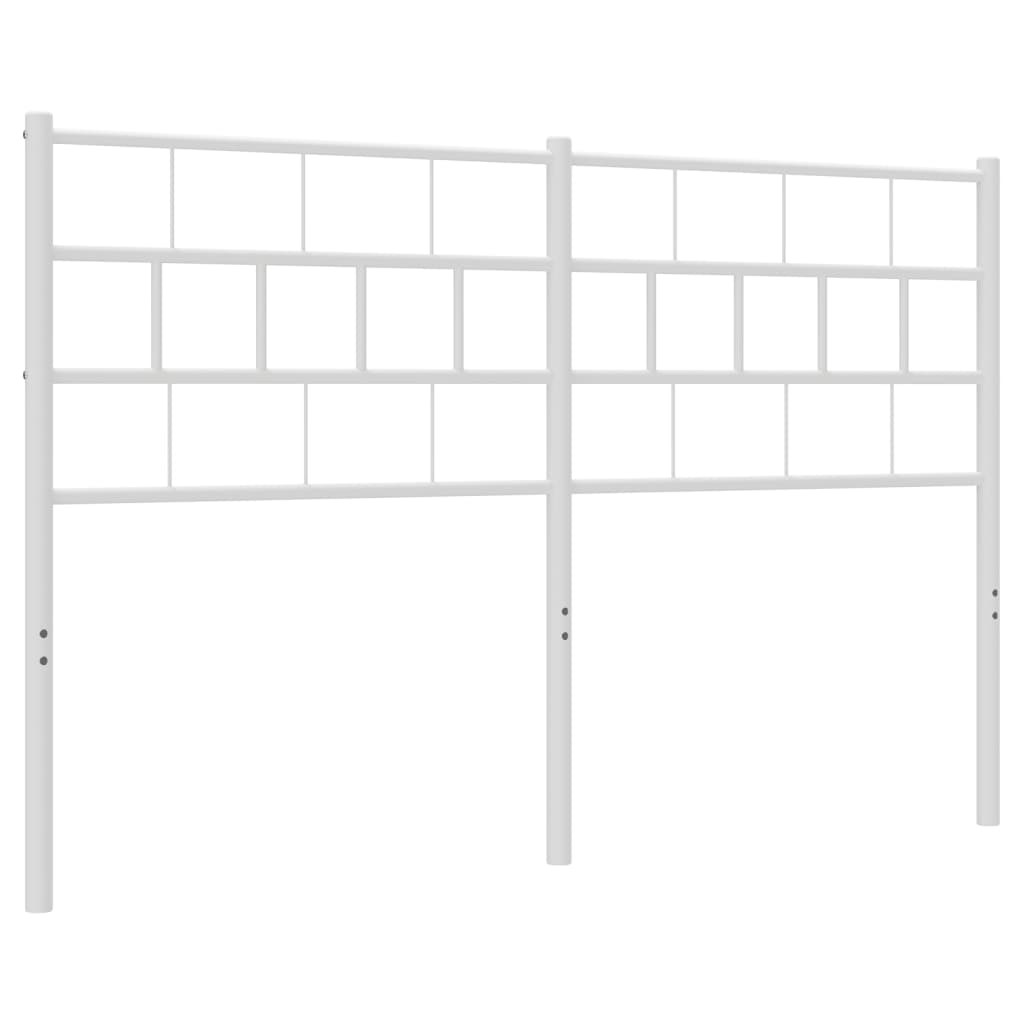 Metal Headboard White 120 cm