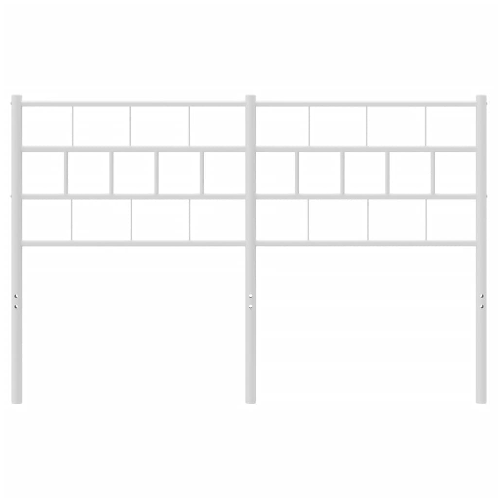 Metal Headboard White 150 cm