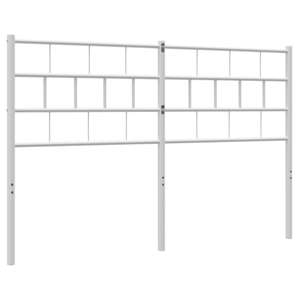 Metal Headboard White 150 cm