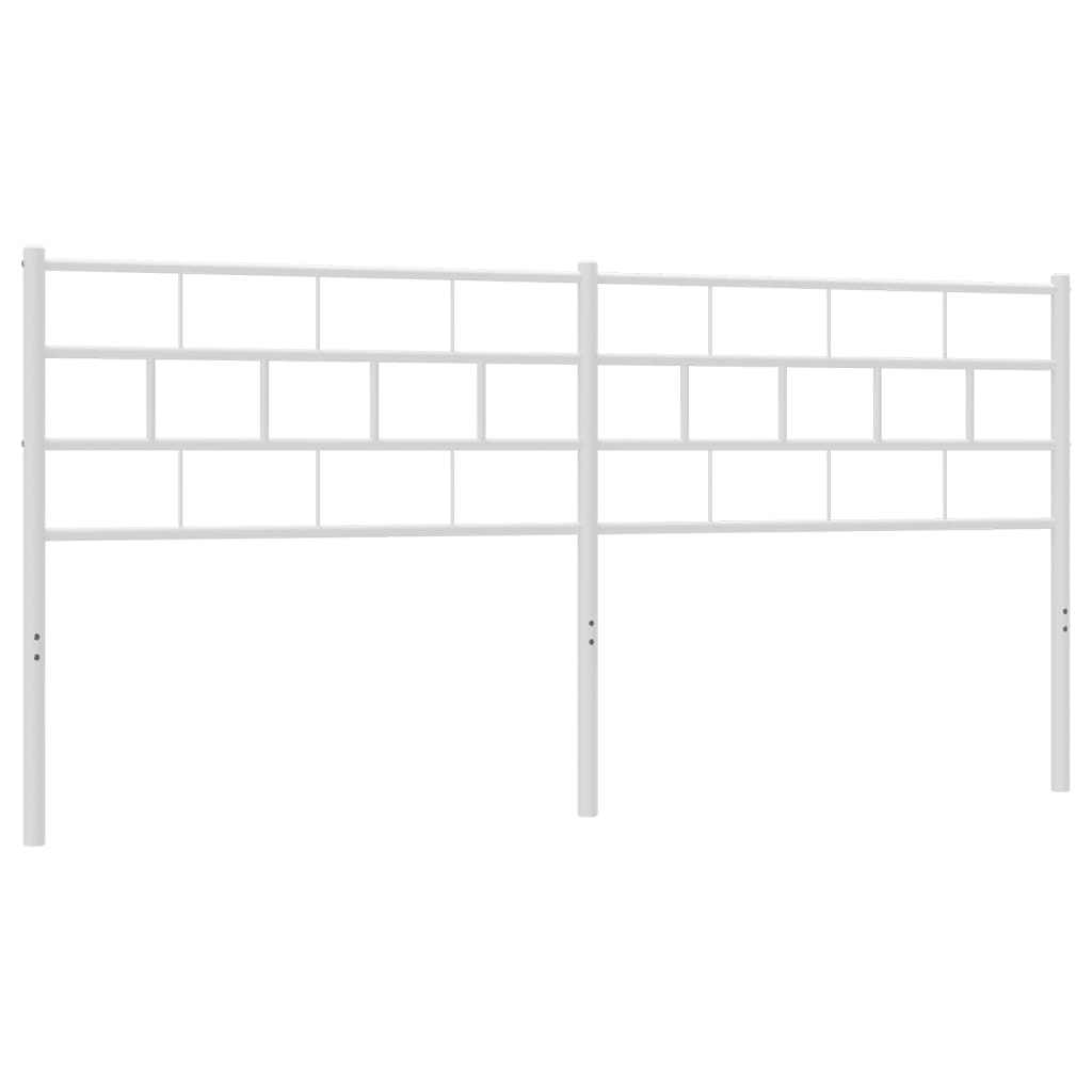 Metal Headboard White 160 cm