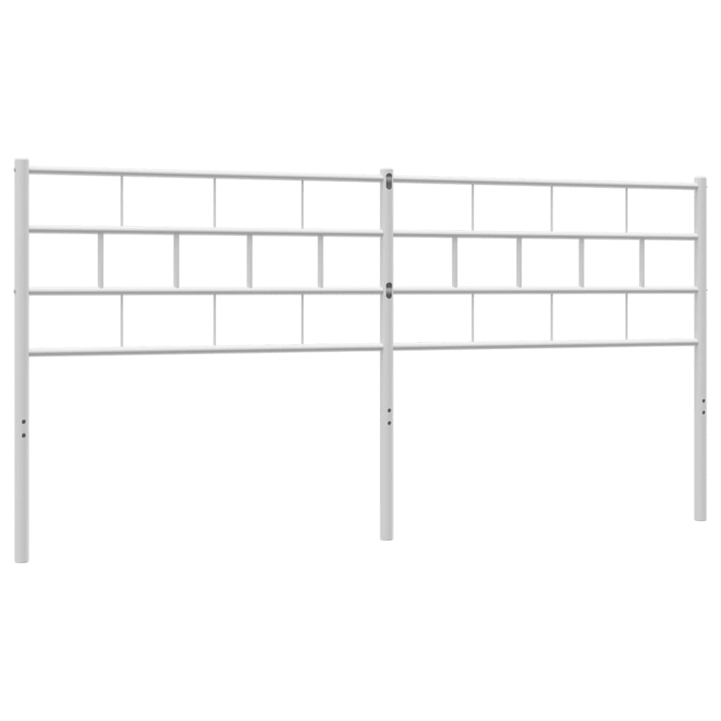 Metal Headboard White 160 cm