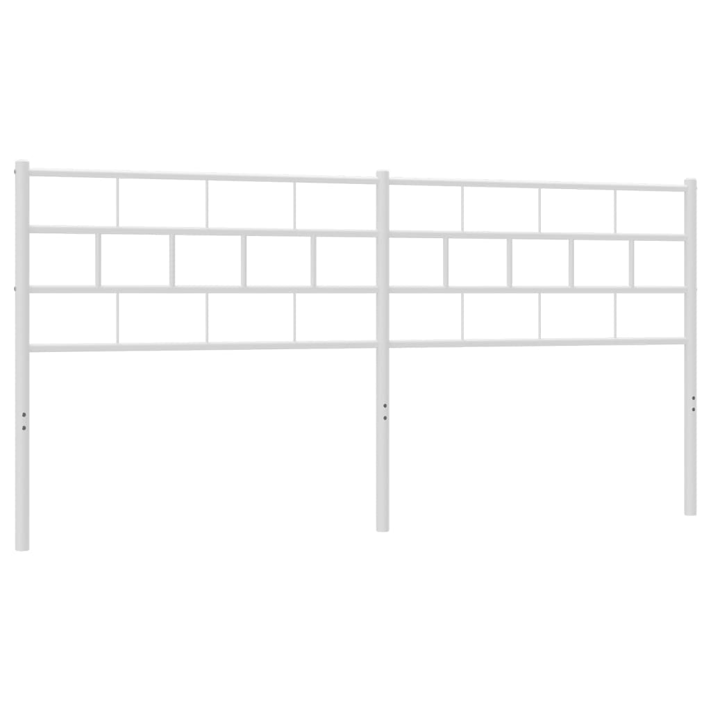 Metal Headboard White 180 cm
