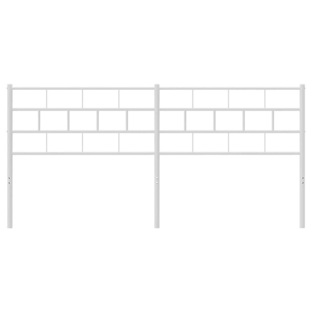 Metal Headboard White 180 cm