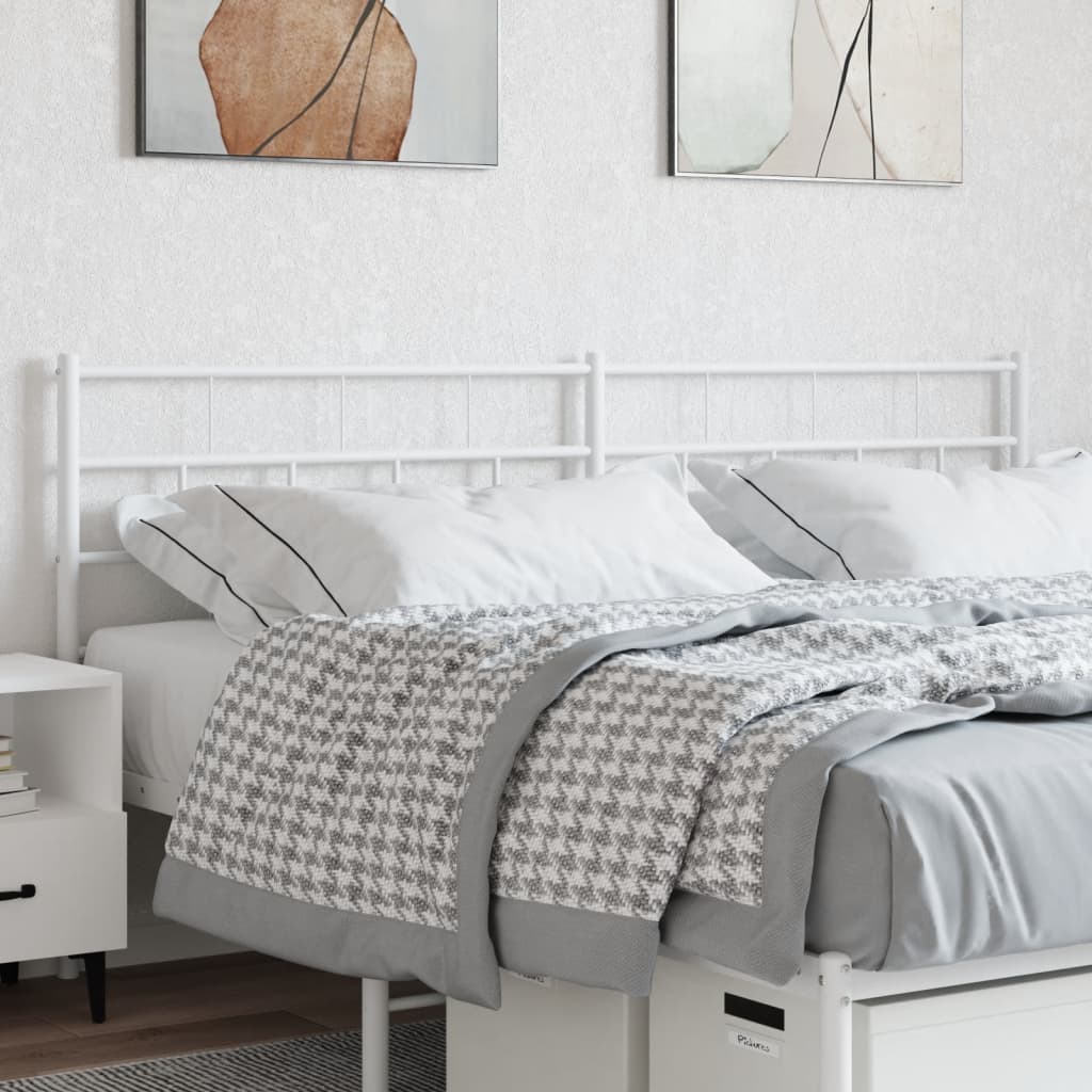 Metal Headboard White 180 cm