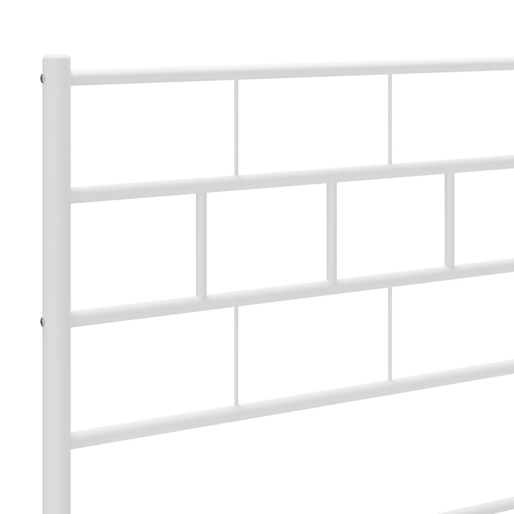 Metal Headboard White 193 cm