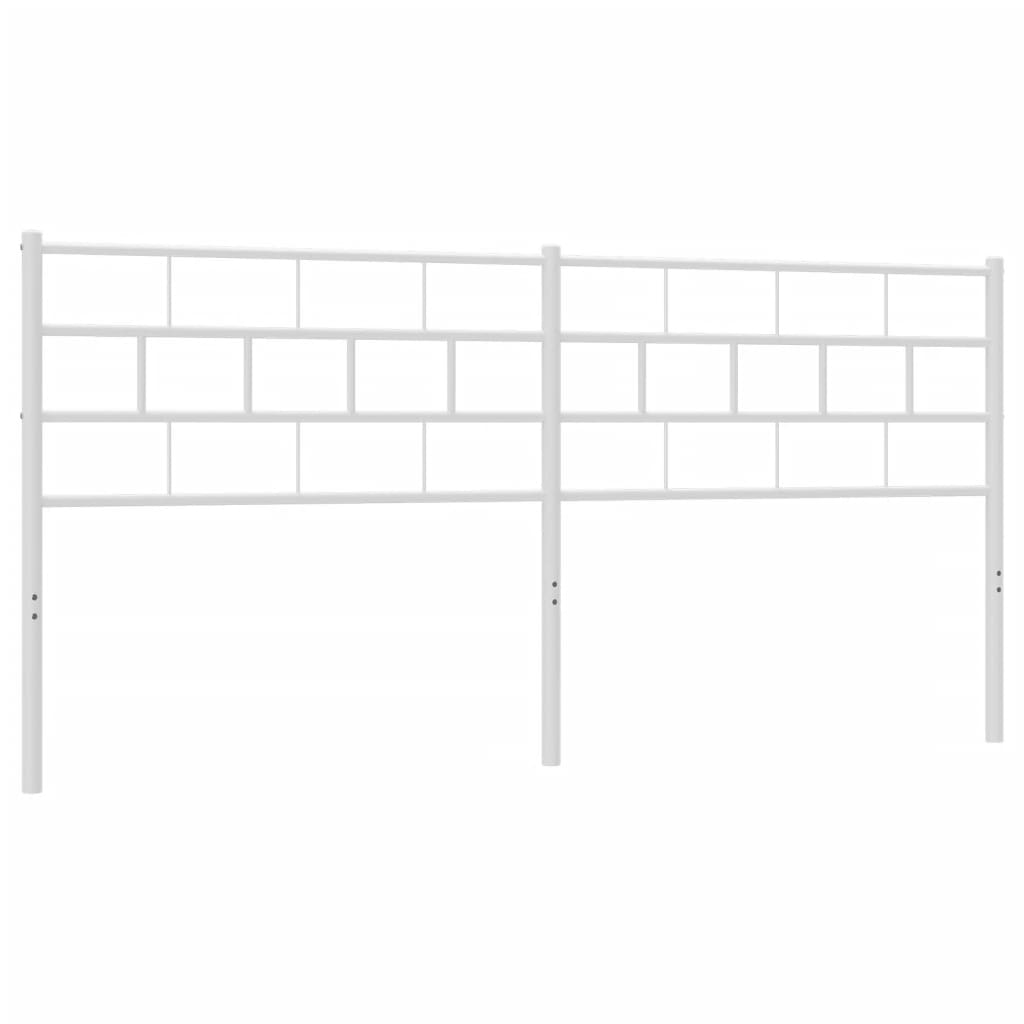 Metal Headboard White 200 cm
