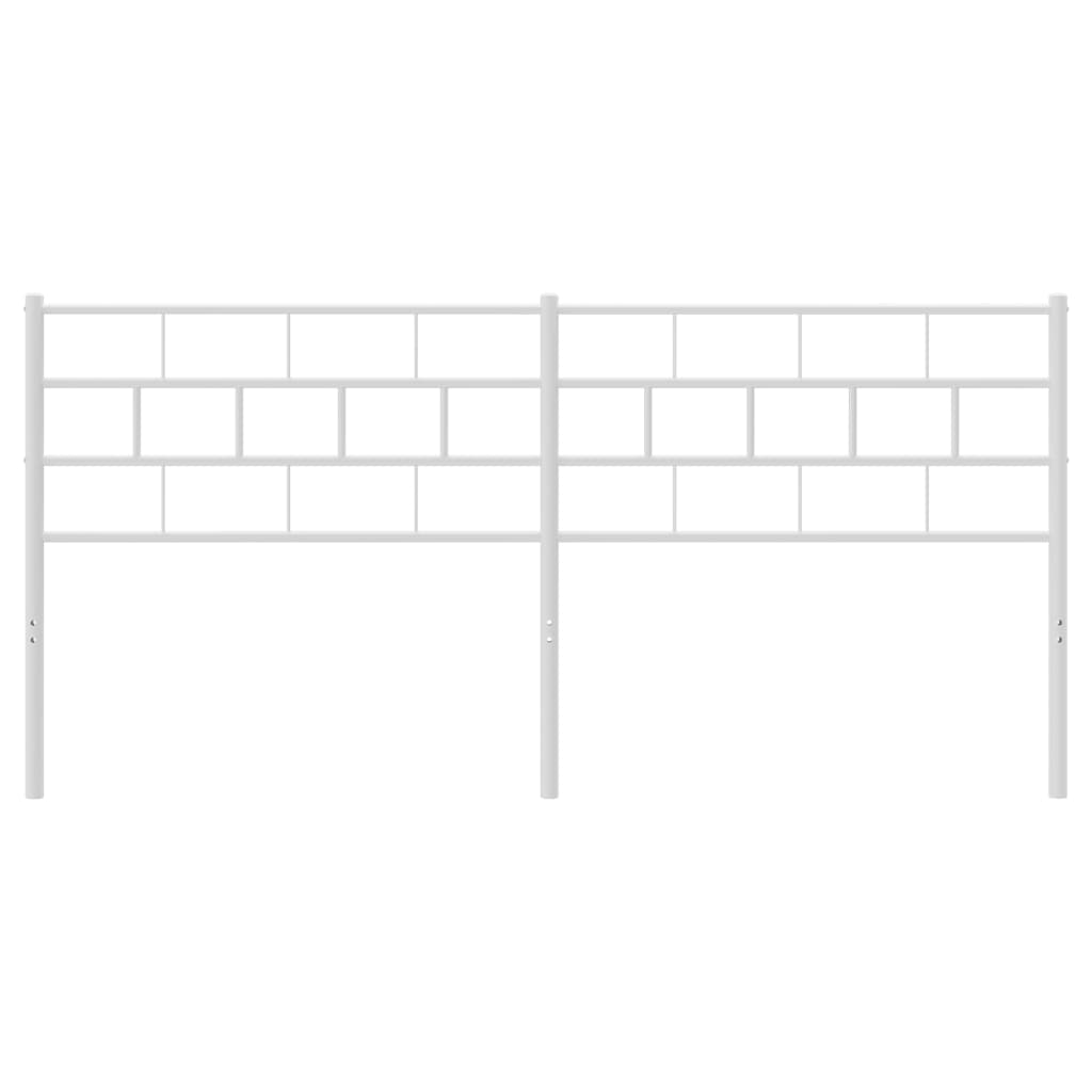Metal Headboard White 200 cm