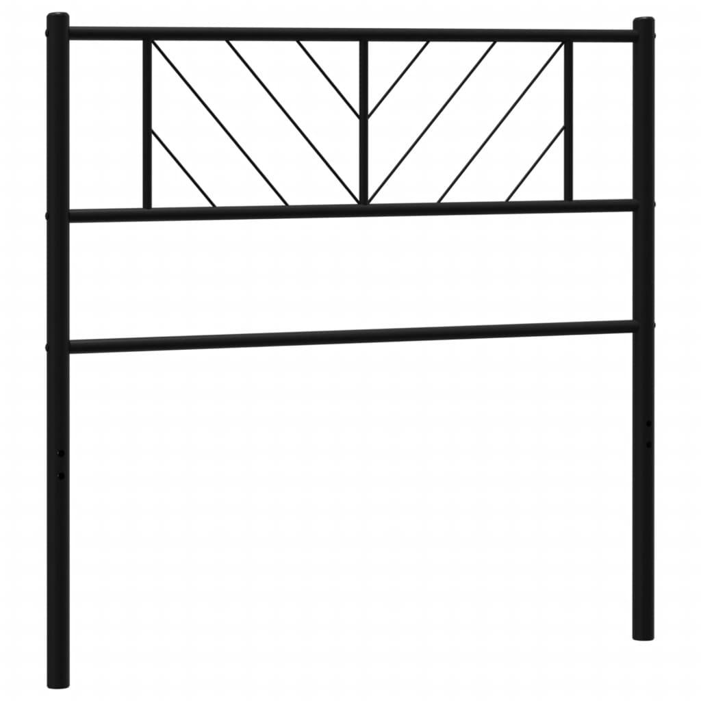 Metal Headboard Black 75 cm