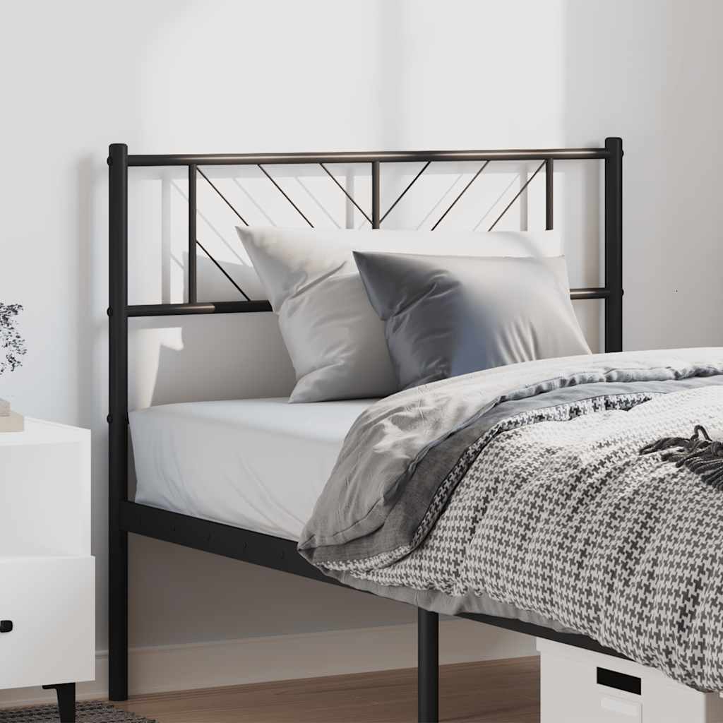 Metal Headboard Black 100 cm